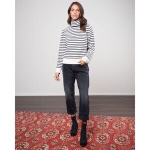 Kule The Banks Wool Sweater Cream Navy Size Small